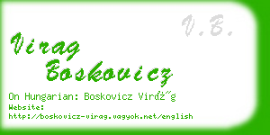 virag boskovicz business card